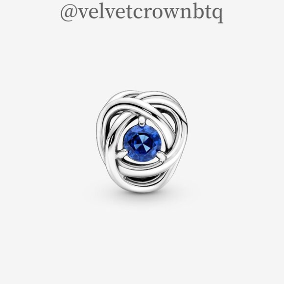 Pandora September Blue Eternity Circle Charm - Picture 2 of 5